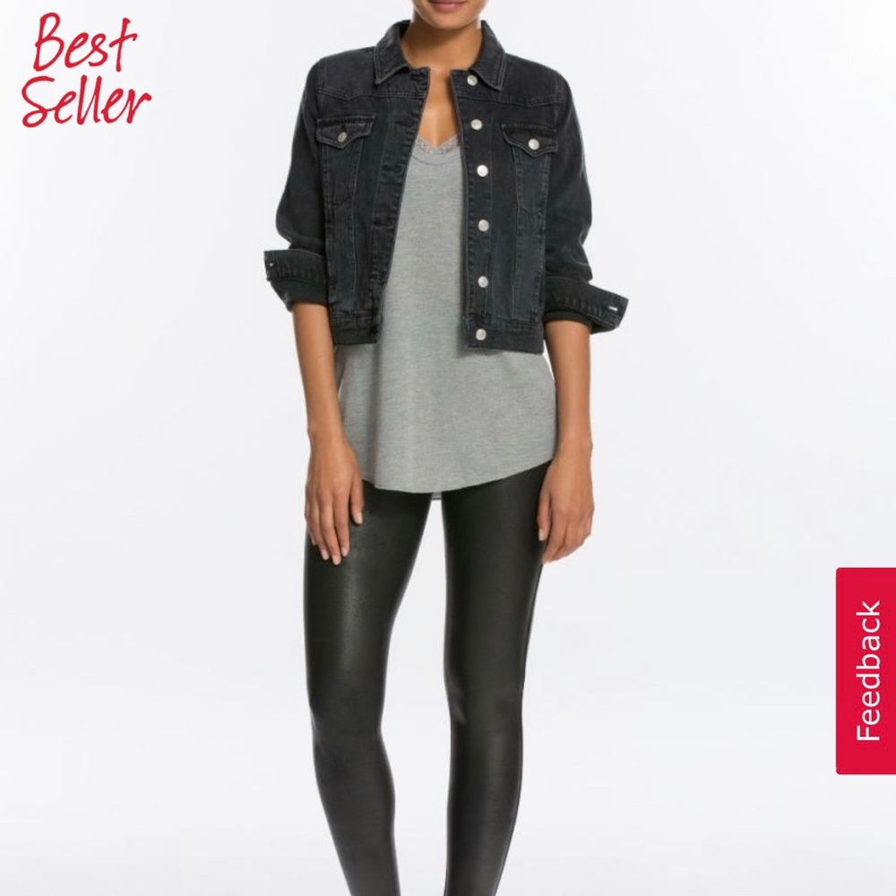 SPANX faux leather legging *never worn*